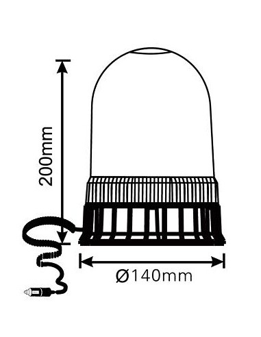 Warnleuchte 24xLED*3W R65 R10 Magnet