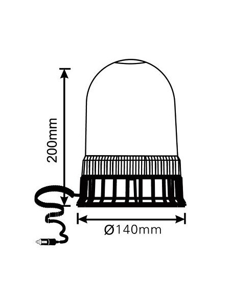 Warnleuchte 24xLED*3W R65 R10 Magnet