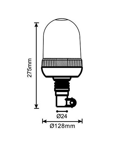 Warnleuchte 24xLED*3W R65 R10 flex