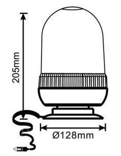 Warnleuchte 24xLED*3W R65 R10 Magnet 2