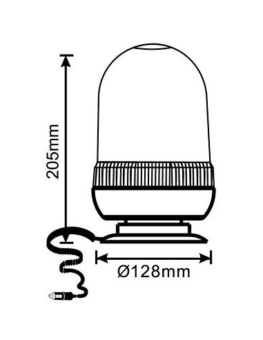 Warnleuchte 24xLED*3W R65 R10 Magnet