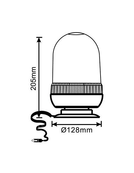 Warnleuchte 24xLED*3W R65 R10 Magnet