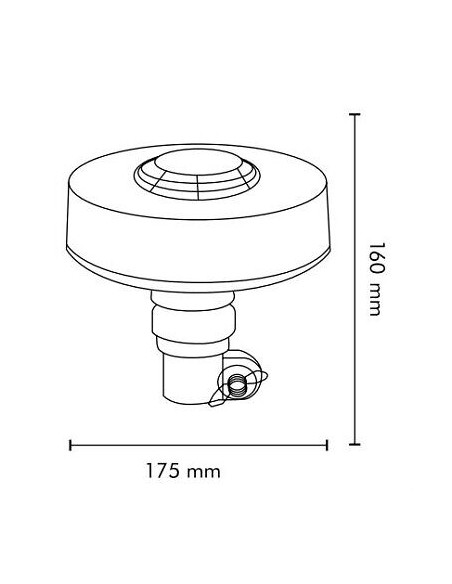 Warnleuchte LED UFO II R65 R10 mit Flex