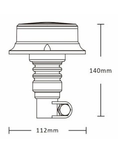 LED-Warnleuchte PICO LED orange flex R10 R65 2