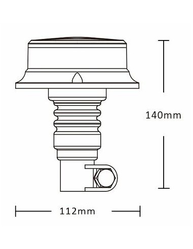 LED-Warnleuchte PICO LED orange flex R10 R65