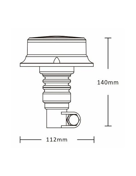 LED-Warnleuchte PICO LED orange flex R10 R65