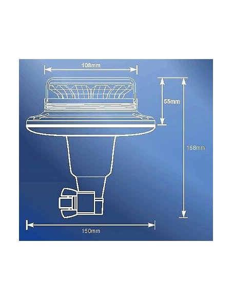 Warnleuchte 12xLED 10W R65 R10 flex