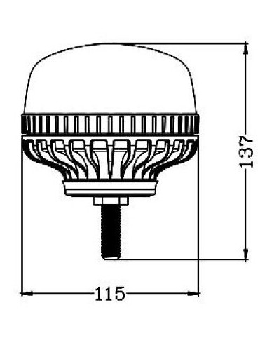 LED-Warnleuchte TruckLED OPTI 36x LED-Bolzen