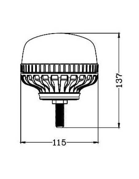 LED-Warnleuchte TruckLED OPTI 36x LED-Bolzen