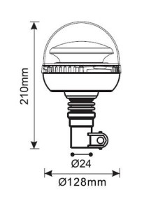 Warnleuchte LED R65 R10 flex DC1224V 2