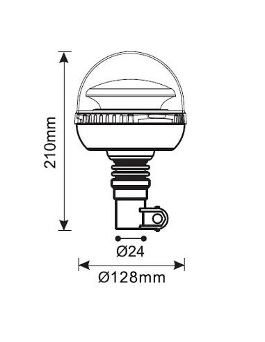 Warnleuchte LED R65 R10 flex DC1224V