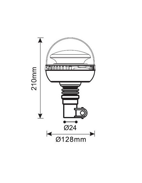 Warnleuchte LED R65 R10 flex DC1224V