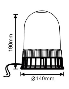 Rundumkennleuchte 24 LED R65 R10 3 Schrauben 2