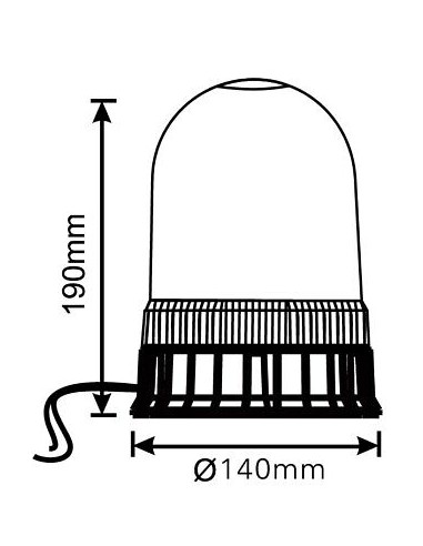 Rundumkennleuchte 24 LED R65 R10 3 Schrauben