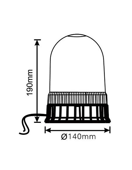 Rundumkennleuchte 24 LED R65 R10 3 Schrauben
