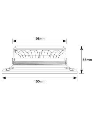 Warnleuchte 12xLED 10W R65 R10 Magnet
