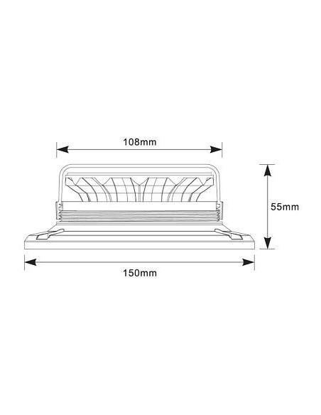Warnleuchte 12xLED 10W R65 R10 Magnet