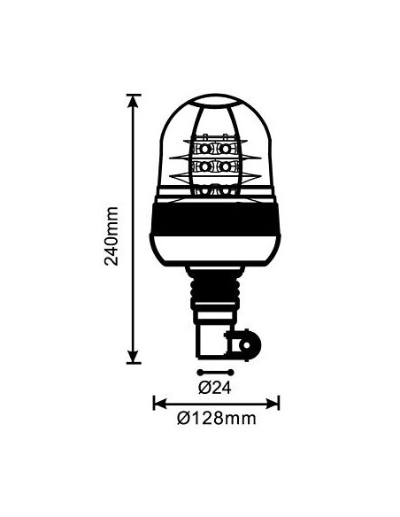 Warnlampe 18xLED*3W R65 R10 flex