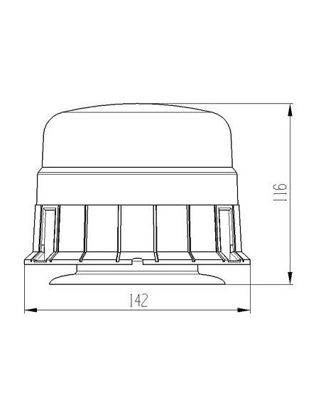 LED-Warnleuchte TruckLED 39x LED Magnetfuß