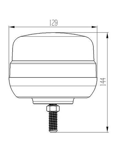 LED-Warnleuchte TruckLED 39x LED-Bolzen