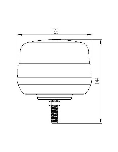 LED-Warnleuchte TruckLED 39x LED-Bolzen