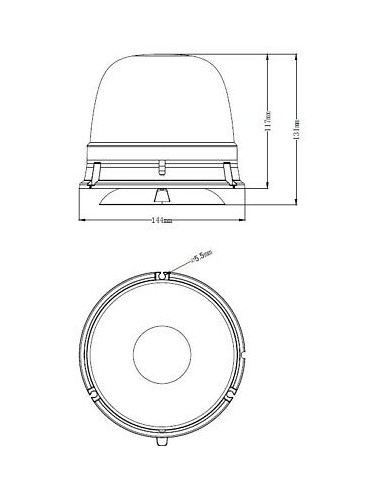 LED-Warnleuchte 28W 10x LED Manet