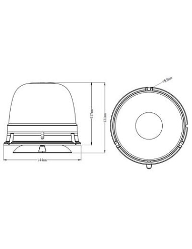 LED-Warnleuchte 28W 10x LED Manet