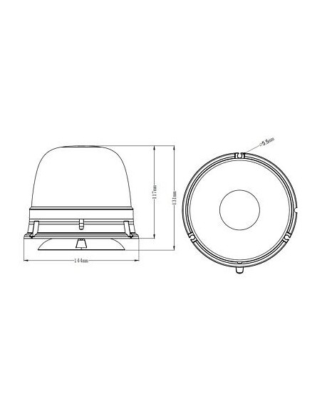 LED-Warnleuchte 28W 10x LED Manet