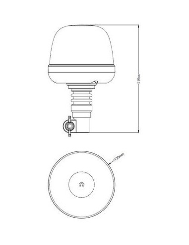 LED-Warnleuchte 28W 10x LED flex