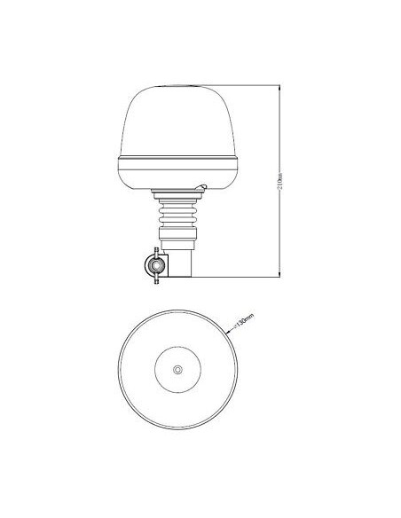 LED-Warnleuchte 28W 10x LED flex