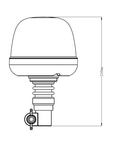 LED-Warnleuchte 28W 10x LED flex