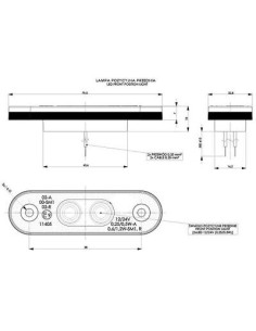 Positionsleuchte Weiss LED 12/24V 956 2