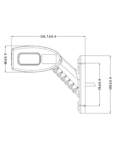 Side marker lamp KMR8 LED 135mm 1224V left
