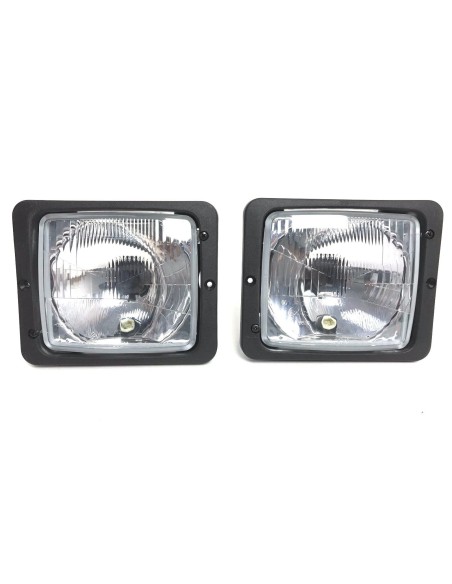 2x Scheinwerfer H4 Fernlicht Positionslicht Abblendlicht Traktor mit Glühbirnen