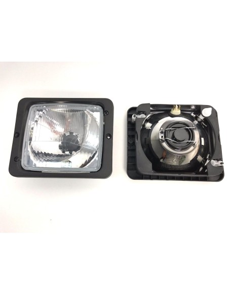 2x Scheinwerfer H4 Fernlicht Positionslicht Abblendlicht Traktor mit Glühbirnen