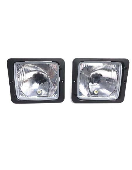 2x Scheinwerfer H4 Fernlicht Positionslicht Abblendlicht Traktor mit Glühbirnen
