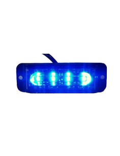 Strobo 4 LED blaue Lampe ECE R10 R65