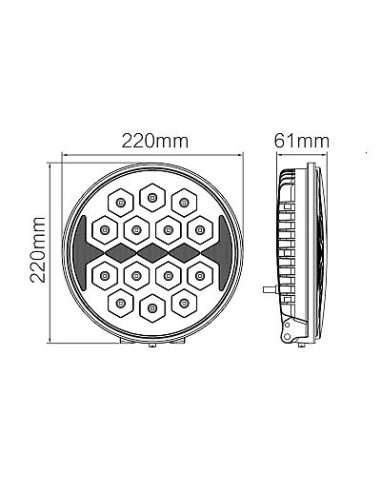 Scheinwerfer LED + Positions-LED BAT 1224V