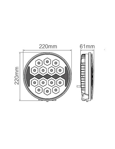 Scheinwerfer LED + Positions-LED BAT 1224V