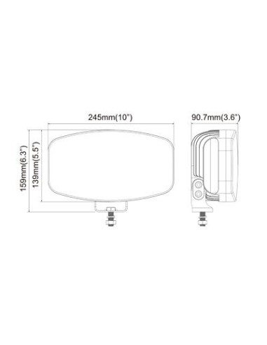 Scheinwerferposition Mitte Voll LED 1224V Slim