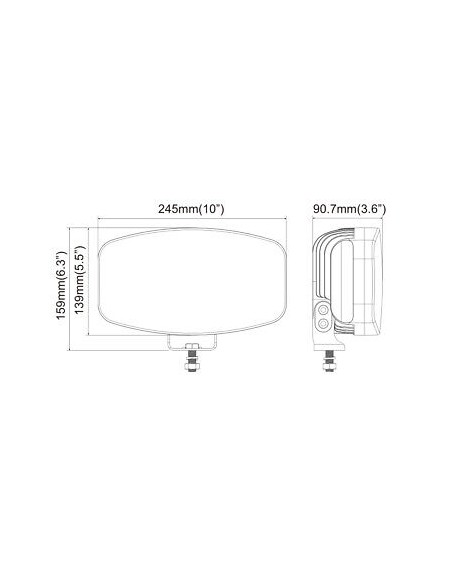 Scheinwerferposition Mitte Voll LED 1224V Slim
