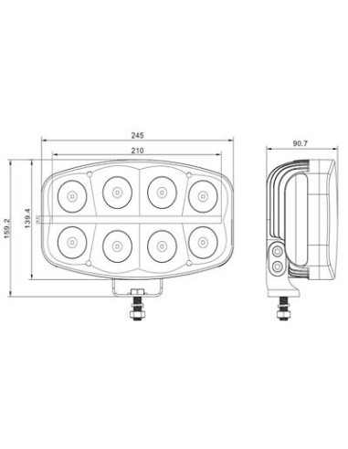 Scheinwerfer LED + Positions-LED TL 1224V