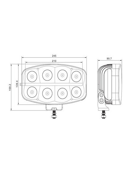 Scheinwerfer LED + Positions-LED TL 1224V