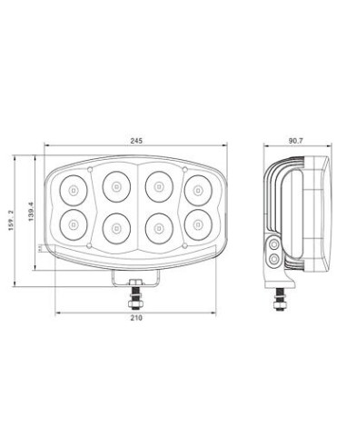 Scheinwerfer LED + Position unten LED TL 1224V