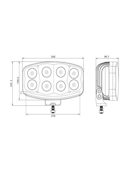 Scheinwerfer LED + Position unten LED TL 1224V