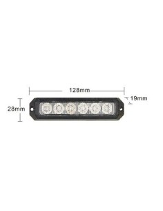 LED Stroboskoplicht 6xLED orange R65 R10 2