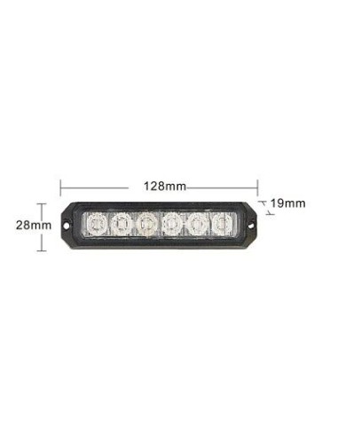 LED Stroboskoplicht 6xLED orange R65 R10