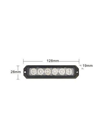 LED Stroboskoplicht 6xLED orange R65 R10