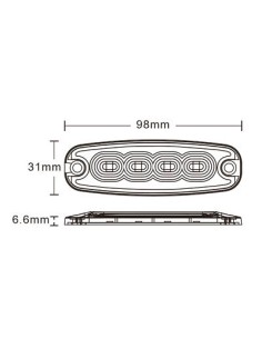 LED Stroboskoplicht 4x LED Slim 2