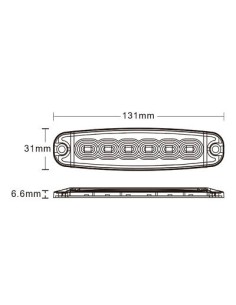 LED Stroboskoplicht 6x LED Slim 2